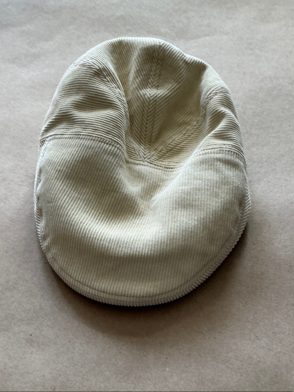 H&M Cream Corduroy Newsboy Cap
